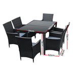 NNEDSZ Outdoor Furniture 7pcs Dining Set-1